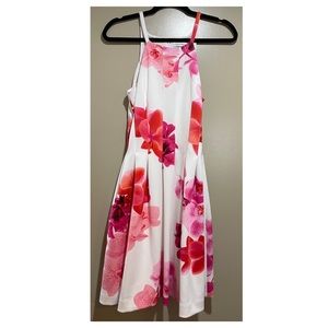 Calvin Klein floral midi dress, with spaghetti halter top